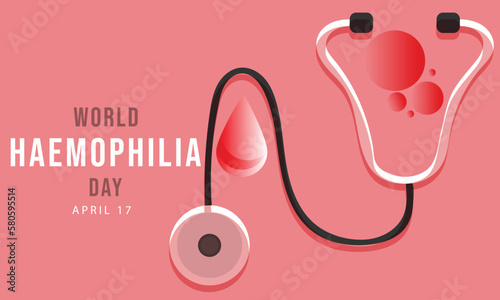 World Haemophilia Day. Template for background, banner, card, poster 