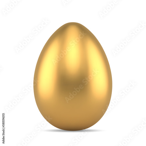 Candy golden metallic Easter egg traditional religious holiday treat realistic 3d icon vector