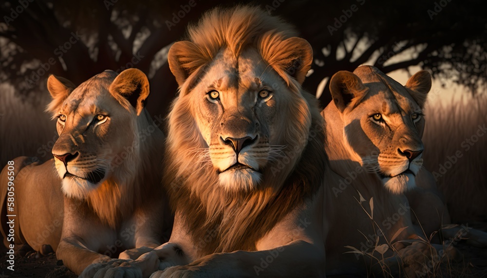 Lions in the Savannah Lions in the Savannah