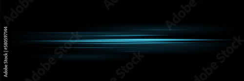 A set of horizontal highlights. Laser beams, horizontal light beams. Set of glowing transparent vector light effects, explosion, glitter, spark, sun flare.