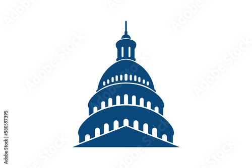 United States Capitol building design icon vector illustration