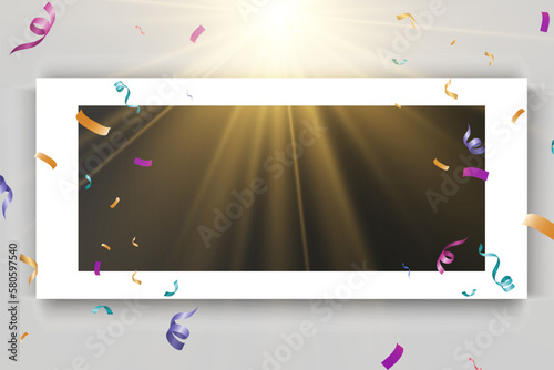 Photo frame template for illustration or design.Photo of memories.	
