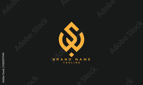 WHS, HSW, WS, SW, Abstract initial monogram letter alphabet logo design
