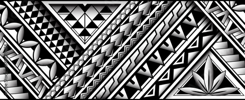 Polynesian tribal art tattoo design