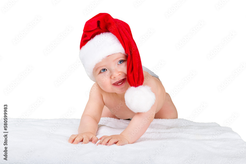 Cute Santa Claus boy on background Cute Santa Claus boy on background