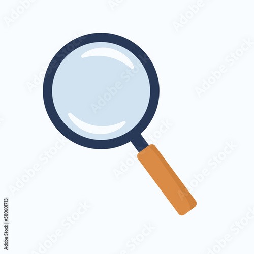 Magnifying glass cartoon icon vector illustration. Flat illustration of cute magnifying glass cartoon style icon