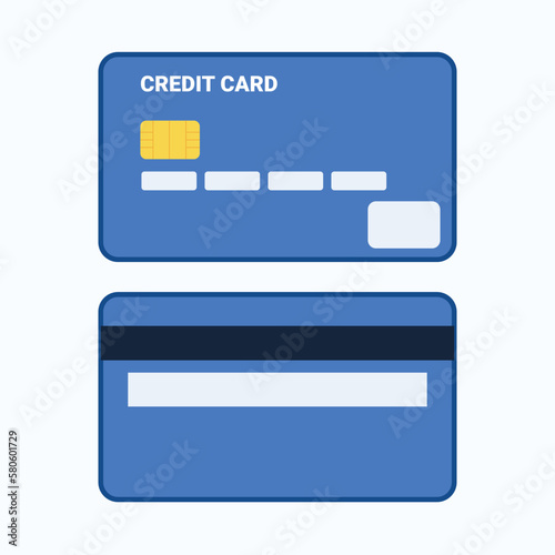 credit card cartoon icon vector illustration. Business and finance Object Concept Isolated Vector.