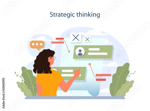 Strategic thinking. Human resources manager soft skills. HR agent