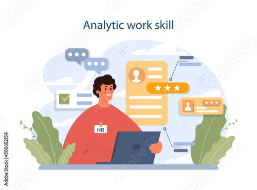 Analytic work skill. Human resources manager soft skills. HR agent competencies