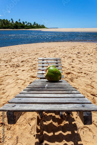 Caraiva district of the Brazilian municipality of Porto Seguro, on the coast of the state of Bahia. photo