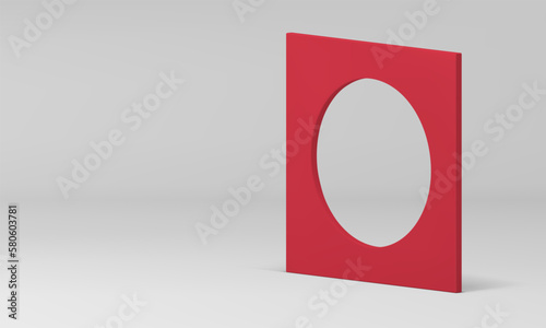 Red squared block circle hole isometric 3d decor element for showcase promo presentation vector Free Download Red squared block circle hole isometric 3d decor element for showcase promo presentation vector - GFXLoad