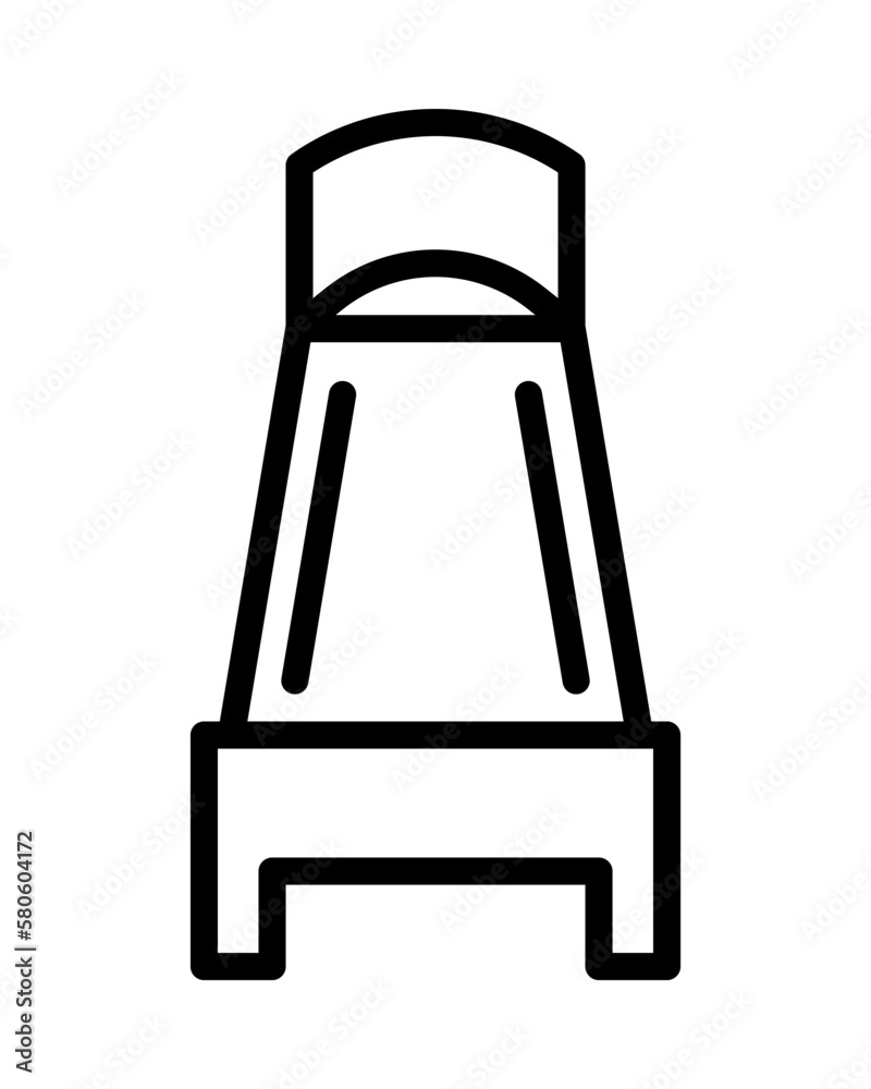 Bed flat line icon. Outline sign for mobile concept and web design, store. Bed flat line icon. Outline sign for mobile concept and web design, store.