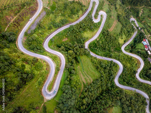 Ma Pi Leng pass. This is the most dangerous pass in Vietnam with winding road through the mountains