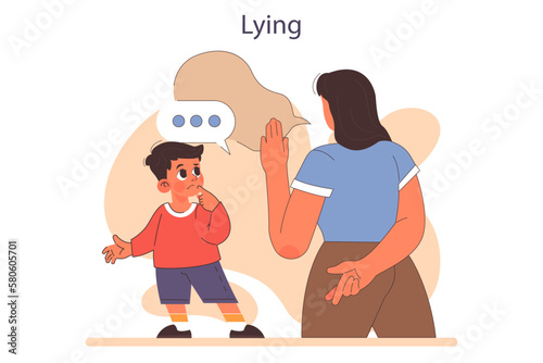 Lying. Verbal, emotional and physical abuse of a child. Parenthood