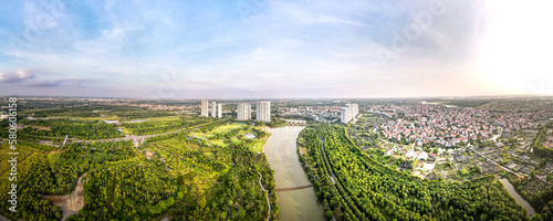 Ecopark Urban Area, Hung Yen, Vietnam - Ecopark urban area plan an open space designed to emphasize the relationship between people and two basic elements of nature: trees - water © Quang