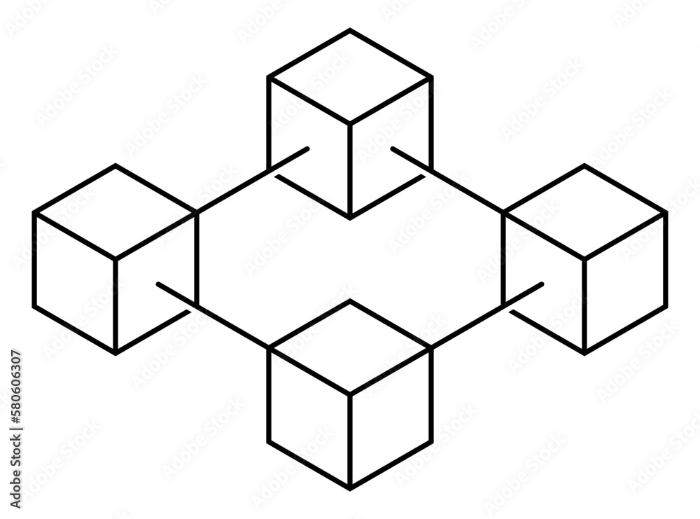 Blockchain concept icon. on white background Blockchain concept icon. on white background