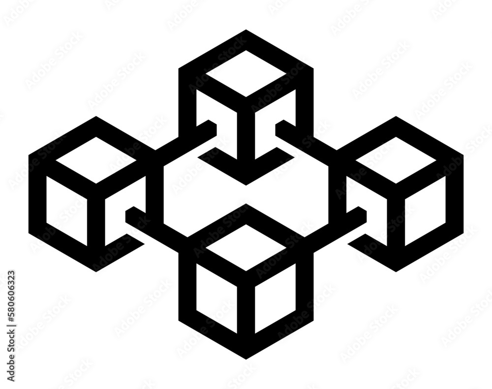 Blockchain concept icon. on white background Blockchain concept icon. on white background