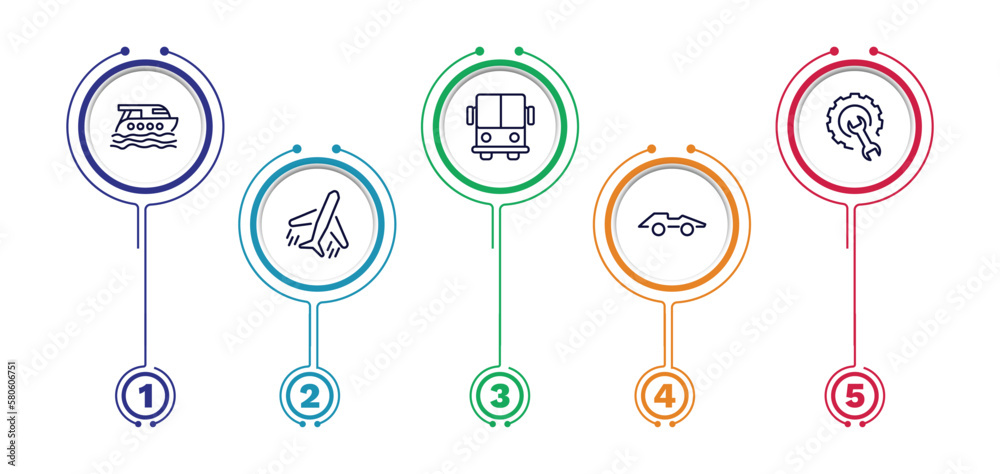 set of transportation thin line icons. transportation outline icons with infographic template. linear icons such as luxury yacht, public transport, repair, flights, formula 1 vector. set of transportation thin line icons. transportation outline icons with infographic template. linear icons such as luxury yacht, public transport, repair, flights, formula 1 vector.
