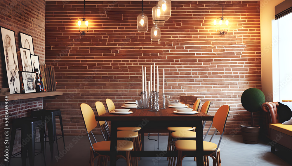 Sleek Modern Living Room with Exposed Brick Wall Contemporary Brick