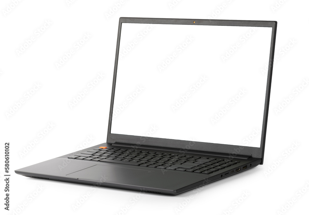 Modern laptop isolated on the white background with clipping path Modern laptop isolated on the white background with clipping path