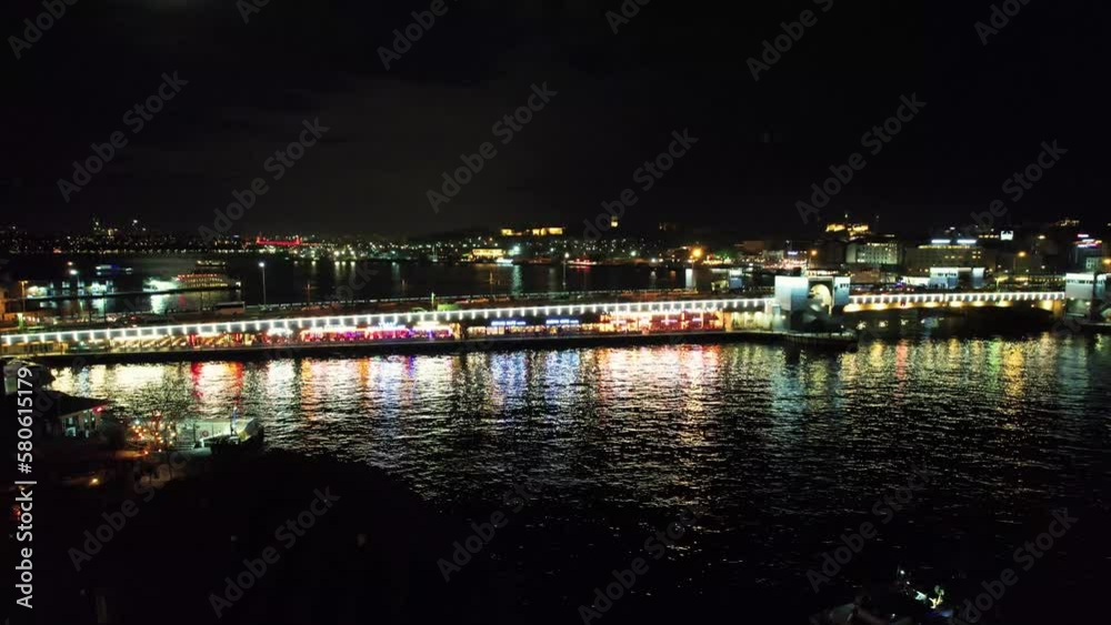 Istanbul at night. Turkey, Istanbul, Bosphorus bridge. Istanbul at night. Turkey, Istanbul, Bosphorus bridge.