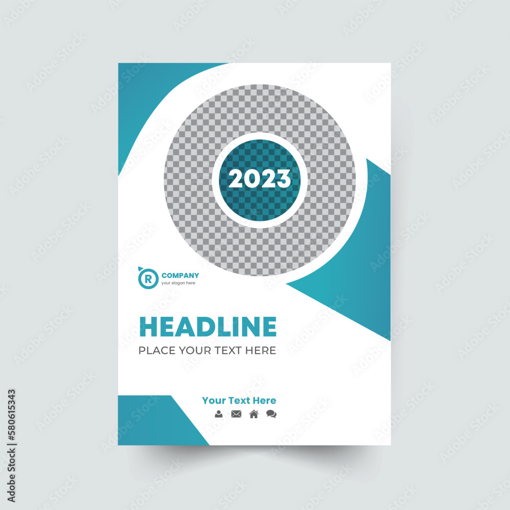 Obraz premium Annual report brochure flyer design template vector, Leaflet, presentation book cover templates, layout in A4 size