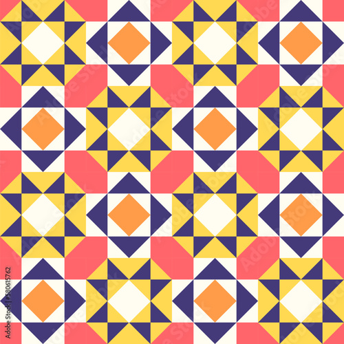 Abstract geometric pattern inspired by duvet quilting