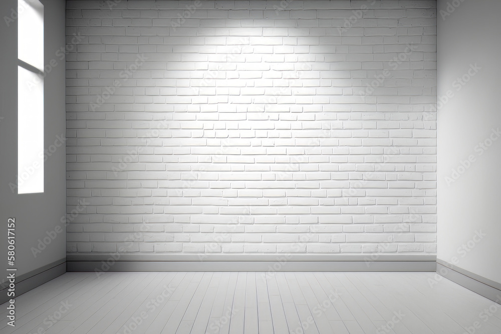 White empty space with parquet floors. A layout template. Illustration AI Generative White empty space with parquet floors. A layout template. Illustration AI Generative