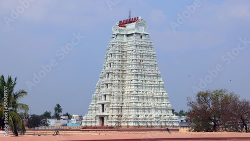 Ranganathaswamy Temple, Srirangam. Trichy (Tiruchirapalli), Tamil Nadu, India. The temple built in 14th century, is a Vaishnava temples in South India rich in legend and history.  White Tower  photo