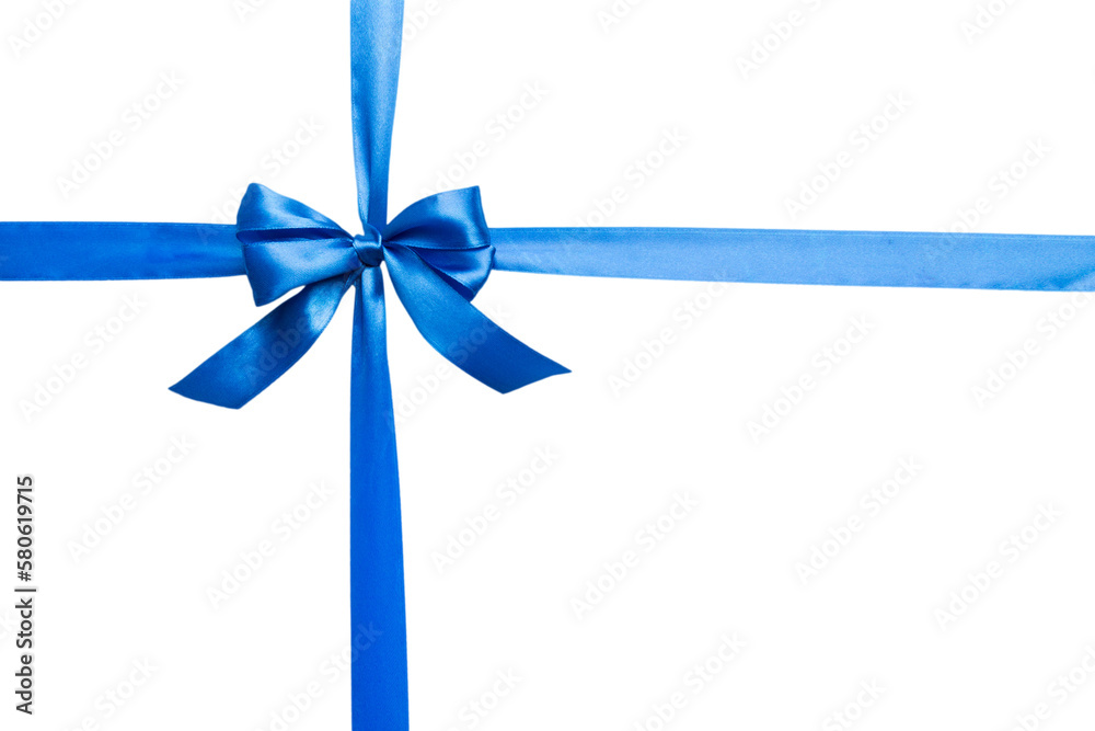 blue ribbon bow isolated on white background. empty space for design blue ribbon bow isolated on white background. empty space for design