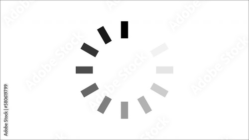 Animated square loading mark with white background and no background.