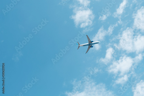 Airplane flying in sky