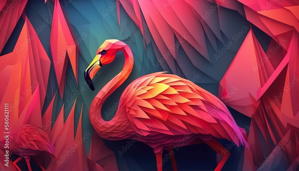 Fototapeta premium flamingo Amazing and classy Abstract background AI Generated illustration