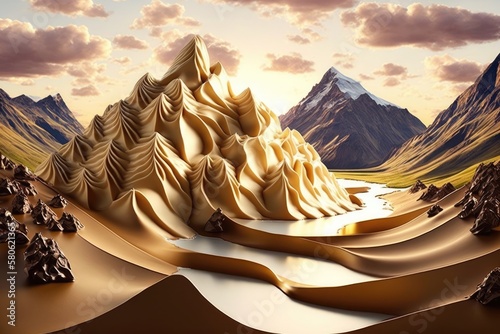 mountains made of chocolate