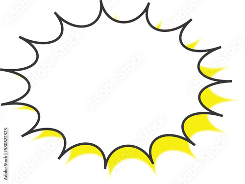 Comic surprise explosion shape, can be used for titles, highlights or step markers