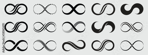 Vászonkép Infinity icon set