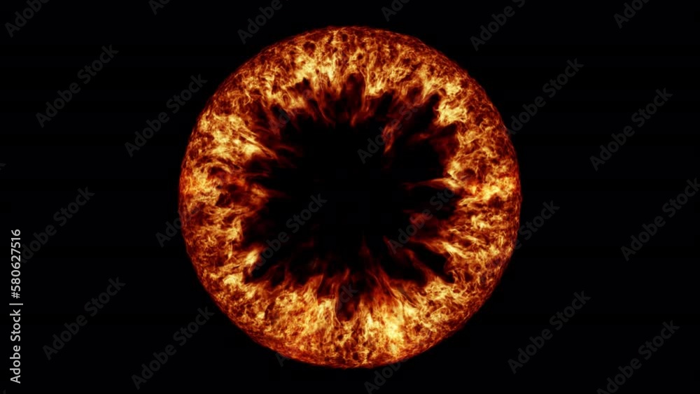 Fire circle burning rising looping on alpha background Fire circle burning rising looping on alpha background