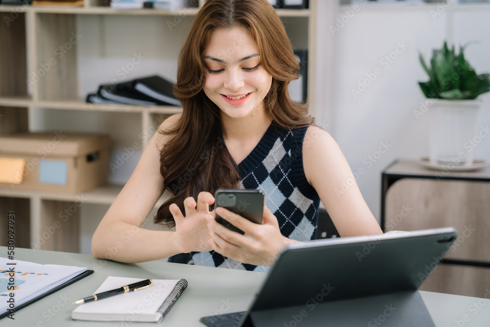 woman using mobile phone to chat with friends during free time. woman using mobile phone to chat with friends during free time.