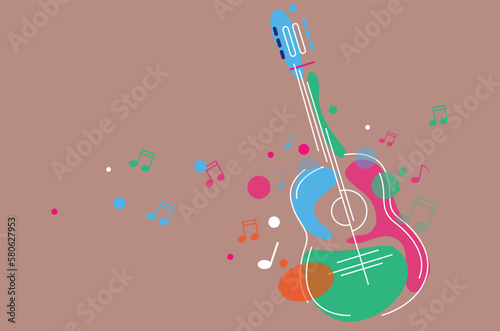 musica, strumenti musicali, stilizzati,