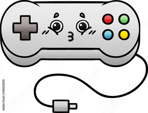 gradient shaded cartoon game controller