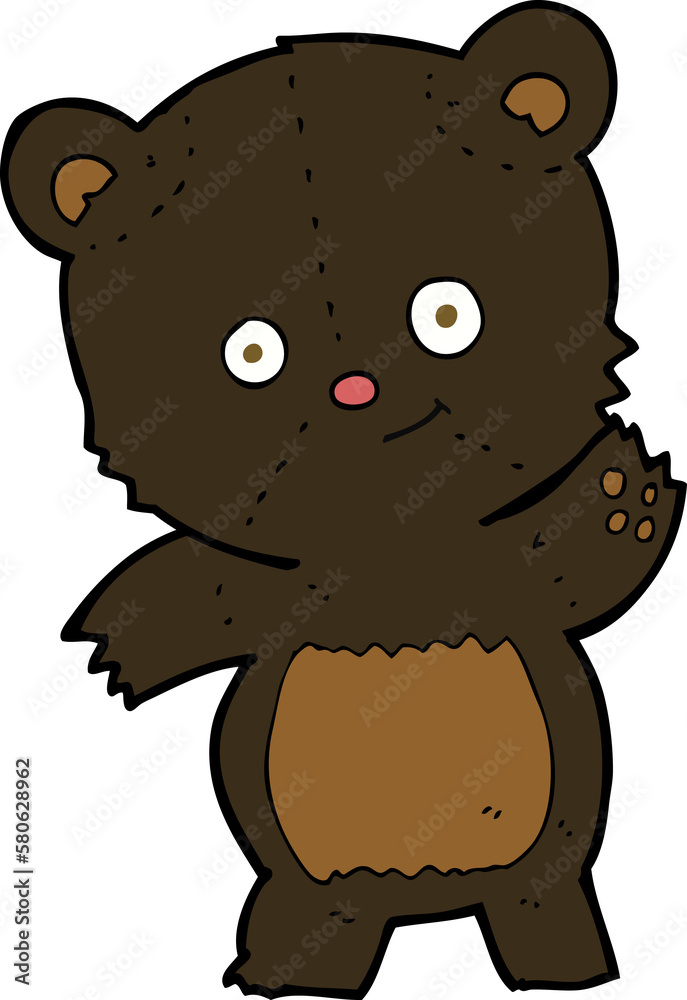 cute black bear cartoon
