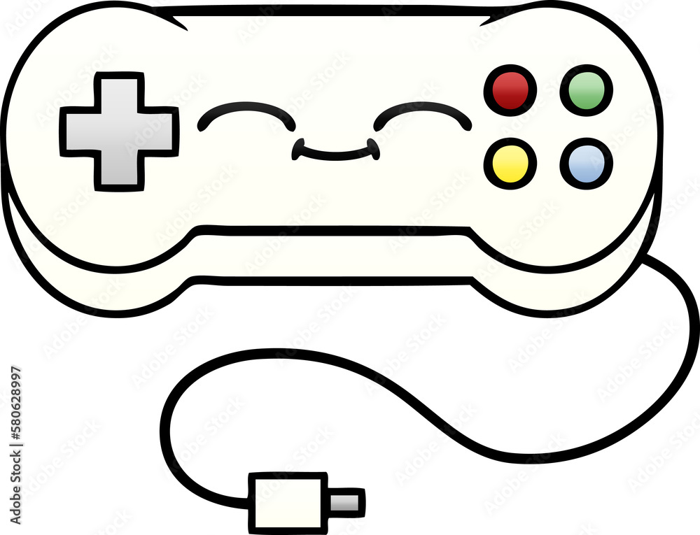 gradient shaded cartoon game controller