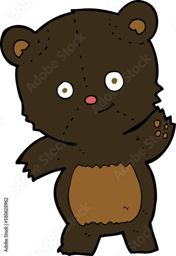 cute black bear cartoon