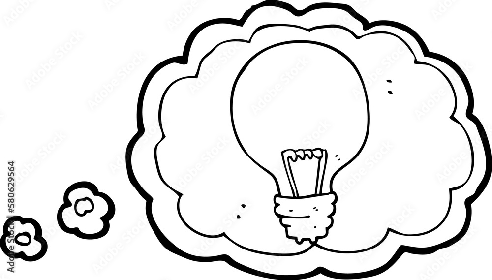 thought bubble cartoon light bulb thought bubble cartoon light bulb