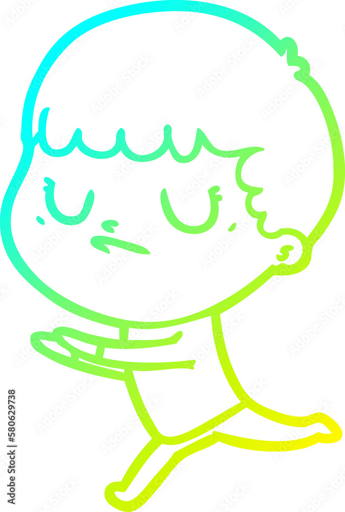 cold gradient line drawing cartoon grumpy boy cold gradient line drawing cartoon grumpy boy