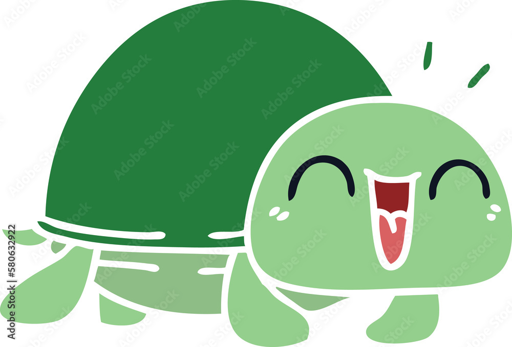 Fototapeta premium quirky hand drawn cartoon turtle