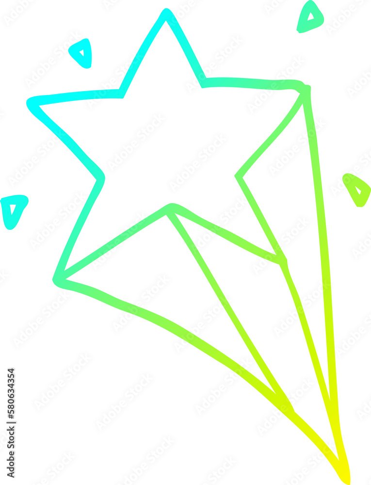 cold gradient line drawing cartoon star cold gradient line drawing cartoon star