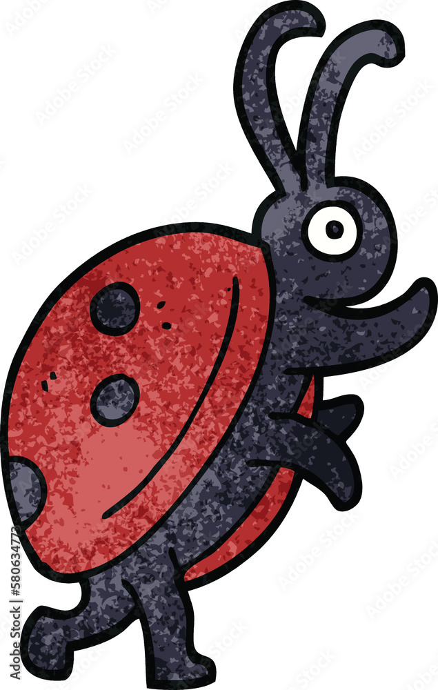 Obraz premium cartoon doodle ladybug