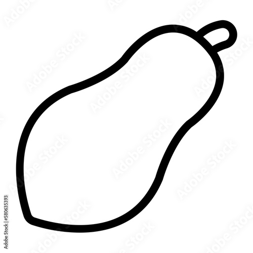 papaya line icon