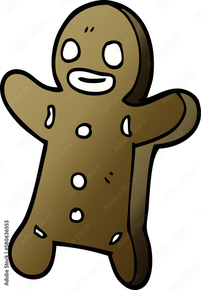Obraz premium cartoon doodle gingerbread man